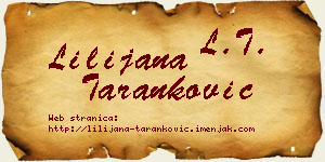Lilijana Taranković vizit kartica